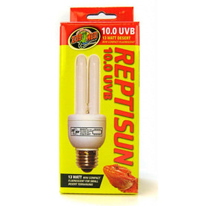 [Pack of 3] - Zoo Med ReptiSun 10.0 UVB Mini Compact Flourescent Replacement Bulb 13 Watts (6" Bulb)