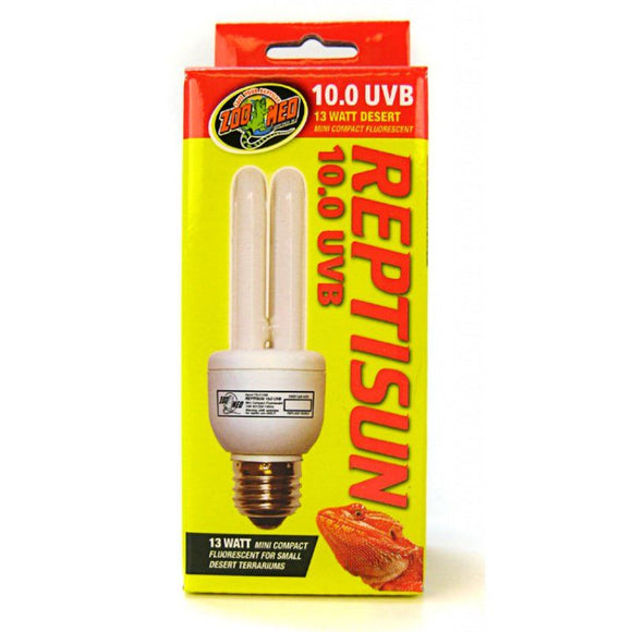 [Pack of 3] - Zoo Med ReptiSun 10.0 UVB Mini Compact Flourescent Replacement Bulb 13 Watts (6