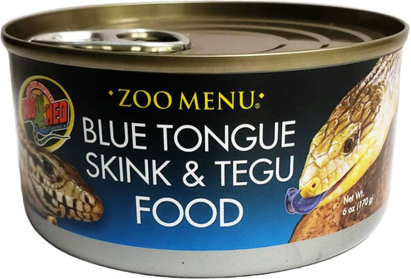 [Pack of 4] - Zoo Med Blue Tongue Sking and Tegu Food Canned 6 oz (170 g)