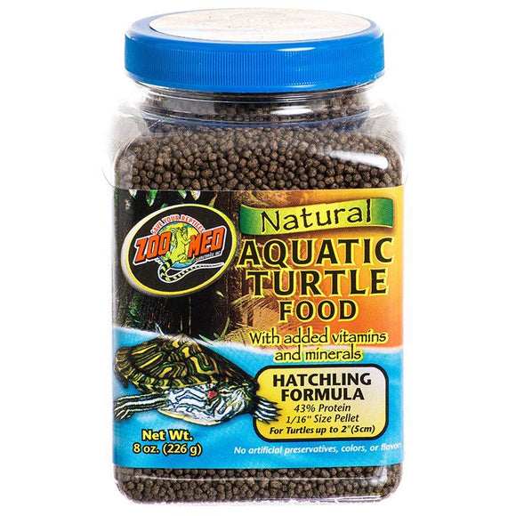 [Pack of 4] - Zoo Med Natural Aquatic Turtle Food - Hatchling Formula (Pellets) 8 oz