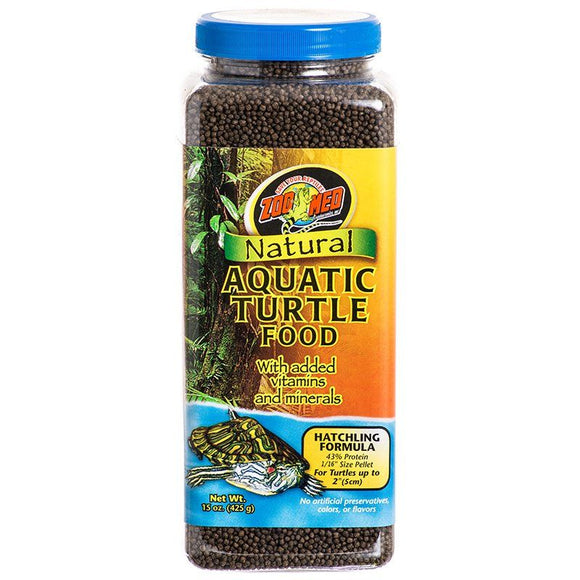 [Pack of 3] - Zoo Med Natural Aquatic Turtle Food - Hatchling Formula (Pellets) 15 oz