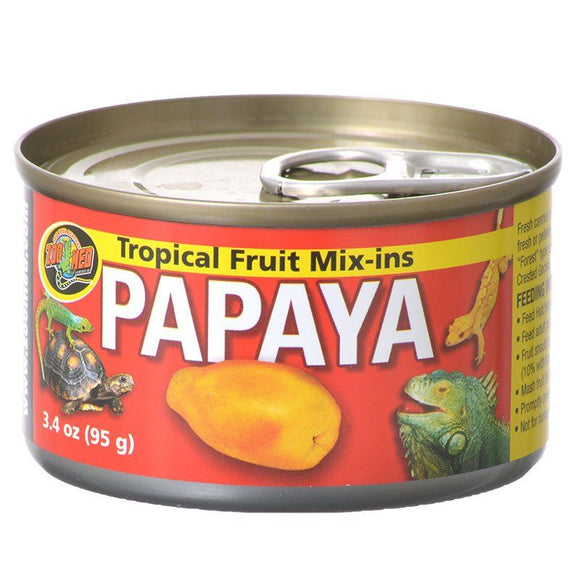 [Pack of 4] - Zoo Med Tropical Friut Mix-ins Papaya Reptile Treat 4 oz