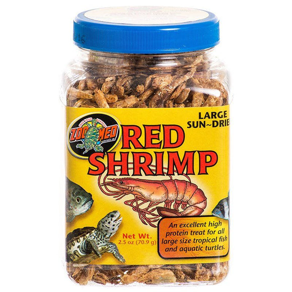 [Pack of 4] - Zoo Med Large Sun-Dried Red Shrimp 2.5 oz