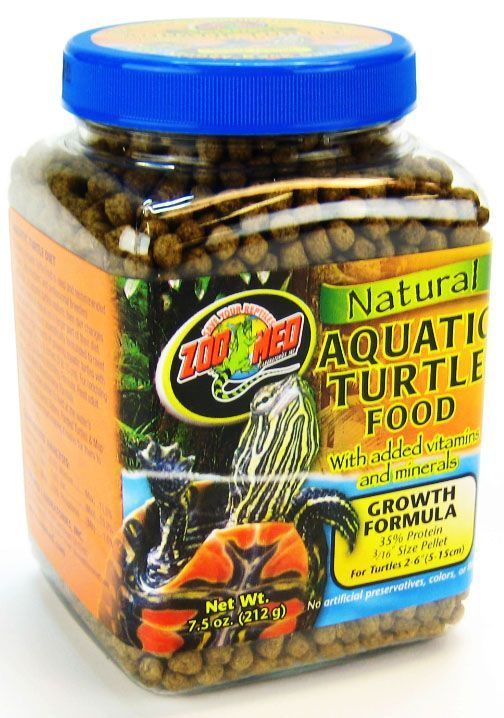 [Pack of 4] - Zoo Med Natural Aquatic Turtle Food - Growth Formula Pellets 7.5 oz