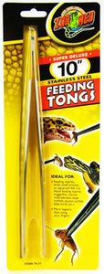 [Pack of 4] - Zoo Med Feeding Tongs - Stainless Steel 10" Long Feeding Tongs