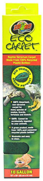 [Pack of 4] - Zoo Med Eco Carpet Reptile Carpet - Green 10 Gallon (10