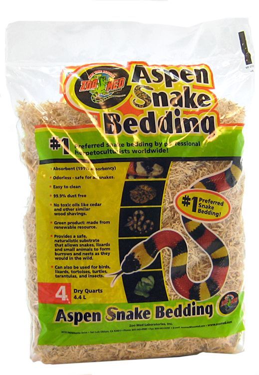 [Pack of 4] - Zoo Med Aspen Snake Bedding 4 Quarts