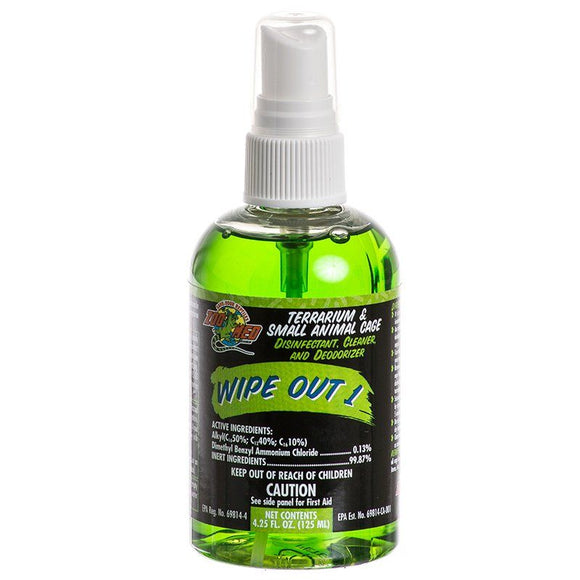 [Pack of 4] - Zoo Med Wipe Out 1 - Small Animal & Reptile Terrarium Cleaner 4.25 oz