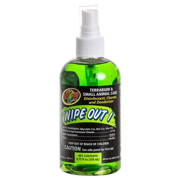 [Pack of 4] - Zoo Med Wipe Out 1 - Small Animal & Reptile Terrarium Cleaner 8.75 oz