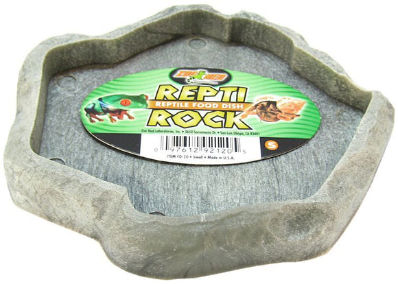 [Pack of 4] - Zoo Med Repti Rock - Reptile Food Dish Small (5.5
