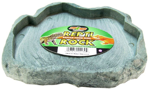 [Pack of 4] - Zoo Med Repti Rock - Reptile Food Dish Medium (7.25