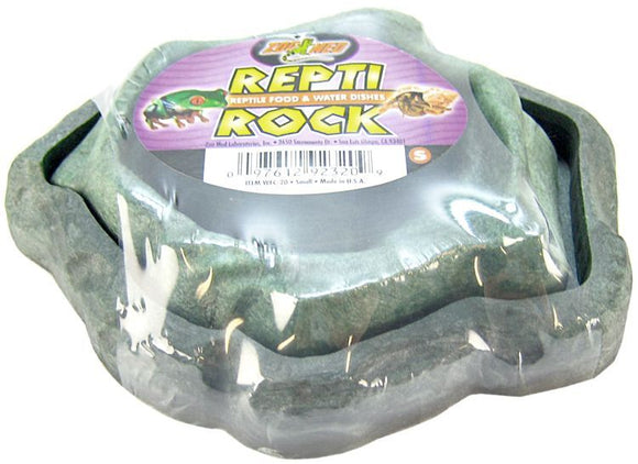 [Pack of 4] - Zoo Med Repti Rock - Food & Water Dish Combo Pack Small