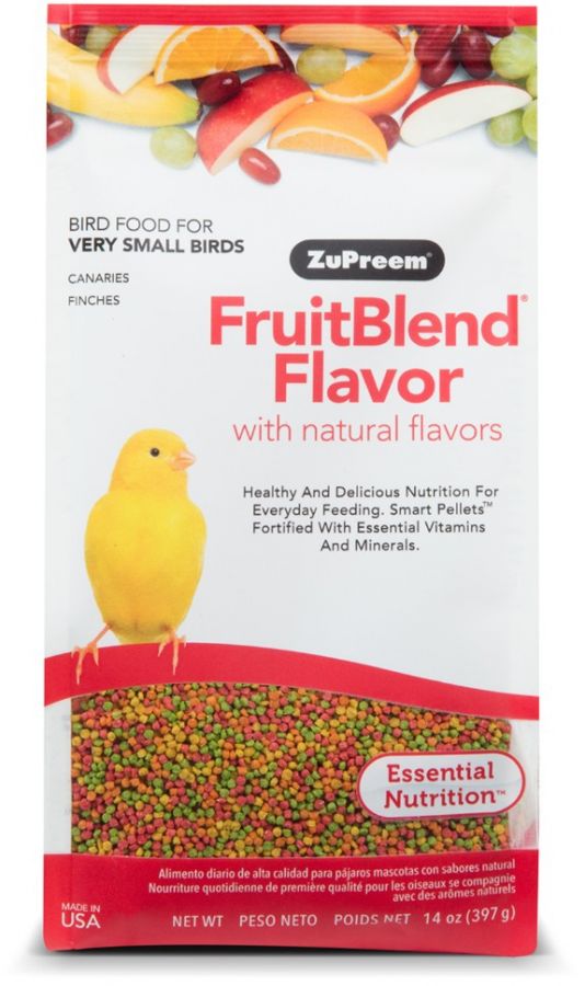 [Pack of 4] - ZuPreem FruitBlend Flavor Bird Food for Very Small Birds 14 oz