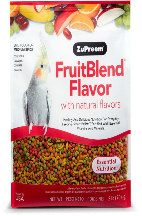 [Pack of 3] - ZuPreem FruitBlend Flavor Bird Food for Medium Birds 2 lbs 2 lbs