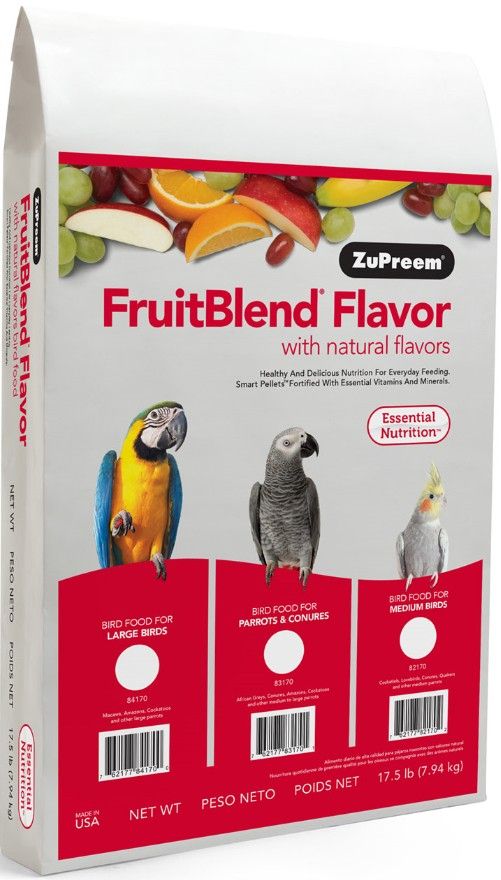 ZuPreem FruitBlend Flavor Bird Food for Medium Birds 17.5 lbs