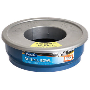 [Pack of 3] - Petmate No-Spill Travel Bowl - Blue 48 oz
