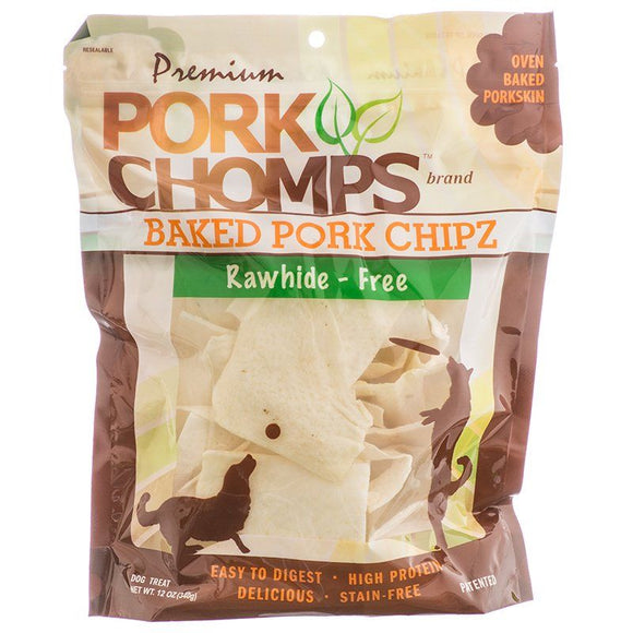 [Pack of 3] - Pork Chomps Premium Baked Pork Chipz 12 oz