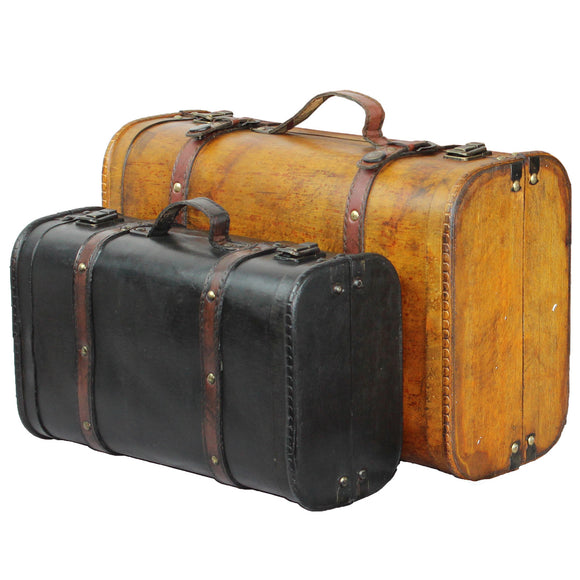 3-Colored Vintage Style Luggage Suitcase/Trunk-Set of 2