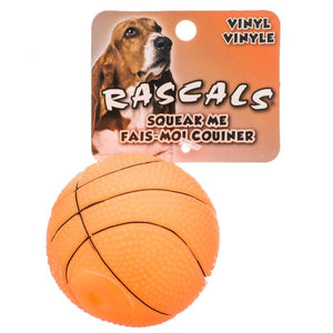 [Pack of 4] - Rascals Vinyl Basketball for Dogs 2.5" Diameter
