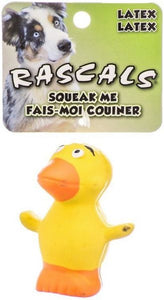 [Pack of 4] - Rascals Latex Duck Dog Toy 2.5" Long