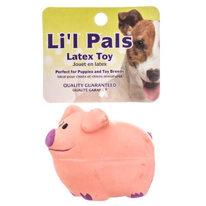 [Pack of 4] - Lil Pals Latex Pig Dog Toy 3" Long