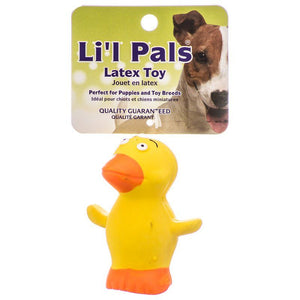 [Pack of 4] - Lil Pals Latex Duck Dog Toy 2.75" Long