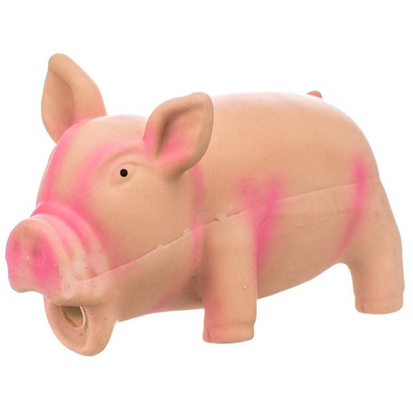 [Pack of 4] - Rascals Latex Grunting Pig Dog Toy - Pink 6.25