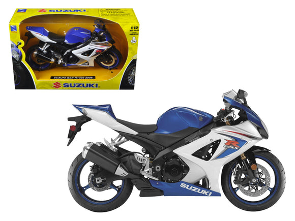 PACK OF 2 - 2008 Suzuki GSX-R1000 Blue Bike Motorcycle 1/12 by New Ray