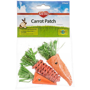 [Pack of 4] - Kaytee Carrot Patch Chew Toys 3 Pack - (3"-4" Long)