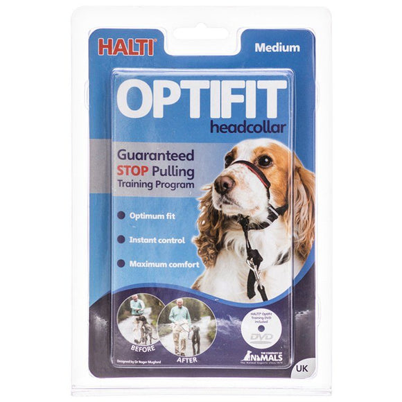 [Pack of 2] - Halti Optifit Deluxe Headcollar for Dogs Medium - (Cattledog; Springer Spaniel; Border Collie; Labrador; German Shepherd; Boxer; Doberman; Retrivers)