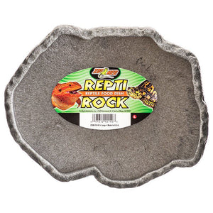 [Pack of 3] - Zoo Med Repti Rock - Reptile Food Dish Large (9.75" Long x 8.5" Wide)
