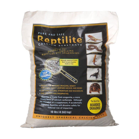 Blue Iguana Reptilite Calcium Substrate for Reptiles - Natural White 40 lbs - (4 x 10 lb Bags)