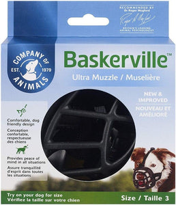 [Pack of 2] - Baskerville Ultra Muzzle for Dogs Size 3 - Dogs 25-45 lbs - (Nose Circumference 11")