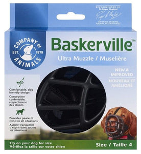 [Pack of 2] - Baskerville Ultra Muzzle for Dogs Size 4 - Dogs 40-65 lbs - (Nose Circumference 12.3")
