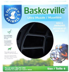 [Pack of 2] - Baskerville Ultra Muzzle for Dogs Size 6 - Dogs 80-150 lbs - (Nose Circumference 16")