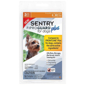 [Pack of 2] - Sentry Fiproguard Plus IGR for Dogs & Puppies Small - 3 Applications - (Dogs 6.5-22 lbs)