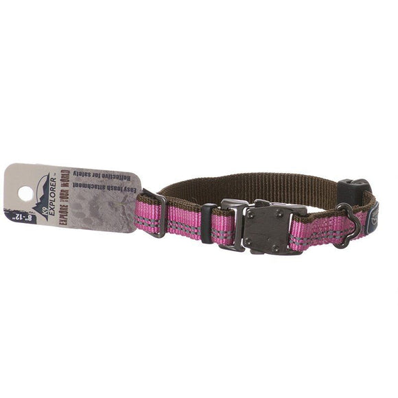 [Pack of 2] - K9 Explorer Reflective Adjustable Dog Collar - Rosebud 8