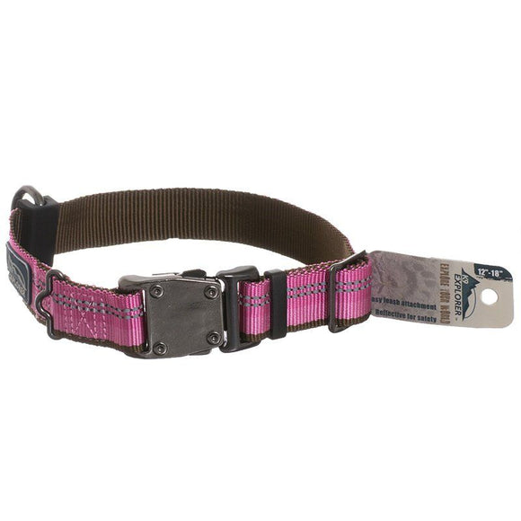 [Pack of 2] - K9 Explorer Reflective Adjustable Dog Collar - Rosebud 12