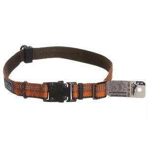[Pack of 2] - K9 Explorer Reflective Adjustable Dog Collar - Campfire Orange 26" Long x 1" Wide