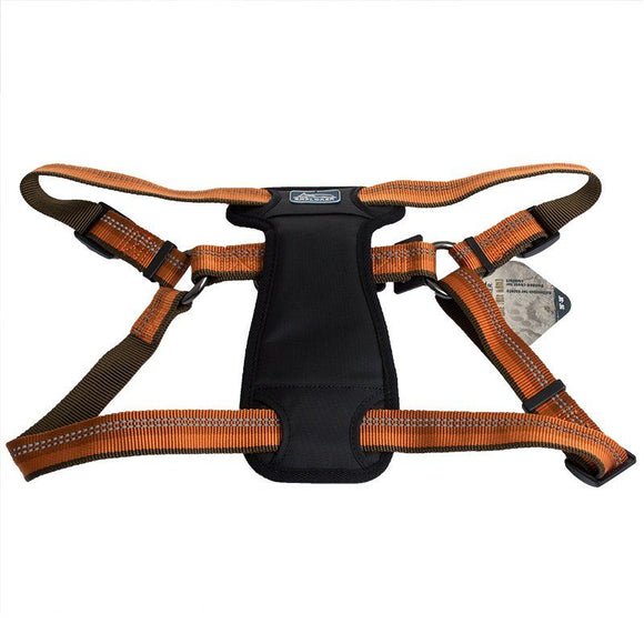 K9 Explorer Reflective Adjustable Padded Dog Harness - Campfire Orange Fits 26