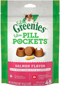 [Pack of 3] - Greenies Pill Pockets Salmon Flavor Cat Treats 1.6 oz