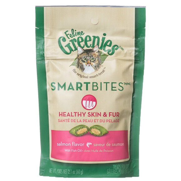 [Pack of 4] - Greenies SmartBites Healthy Skin & Fur Tuna Flavor Cat Treats 2.1 oz