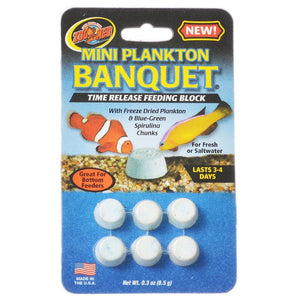 [Pack of 4] - Zoo Med Plankton Banquet Fish Feeding Block Mini - 6 Pack