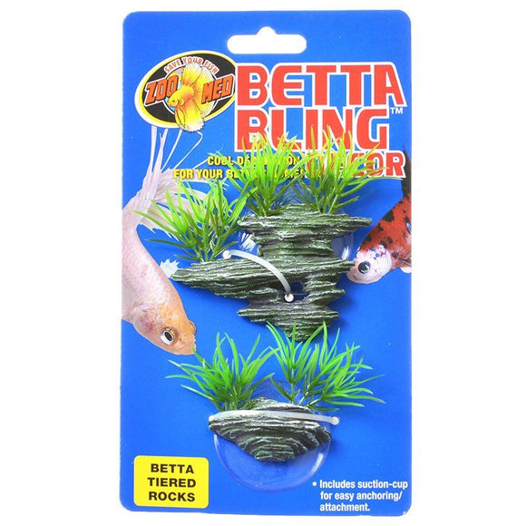 [Pack of 4] - Zoo Med Betta Bling Tiered Rocks Decor 1 Pack