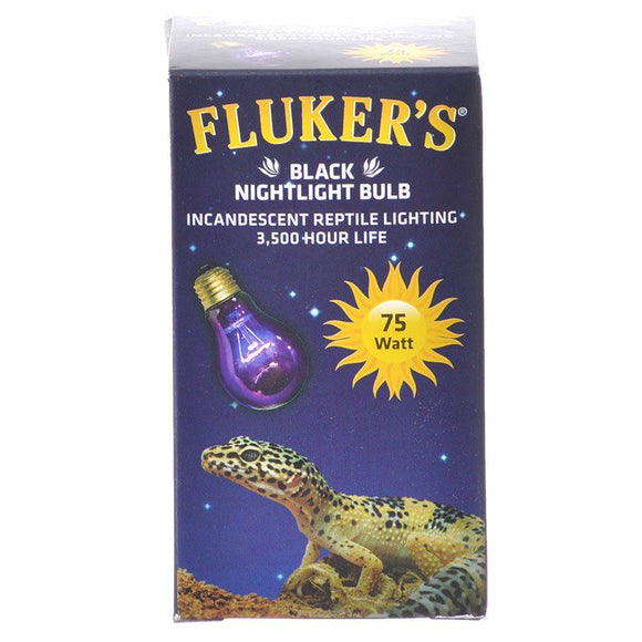 [Pack of 4] - Flukers Black Nightlight Incandescent Bulb 75 Watt