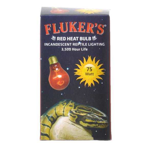 [Pack of 4] - Flukers Red Heat Incandescent Bulb 75 Watt