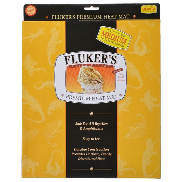 [Pack of 2] - Flukers Ultra Deluxe Premium Heat Mat Medium - 12 Watts (20-30 Gallons)
