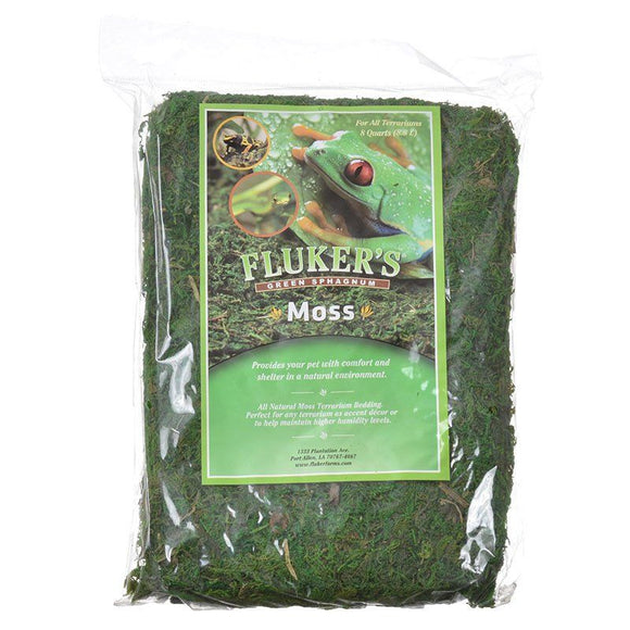 [Pack of 4] - Fluker's Green Sphagnum Moss Large (8 Dry Quarts)