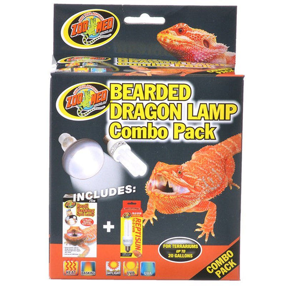 [Pack of 2] - Zoo Med Bearded Dragon Lamp Combo Pack Bearded Dragon Lamp Combo Pack