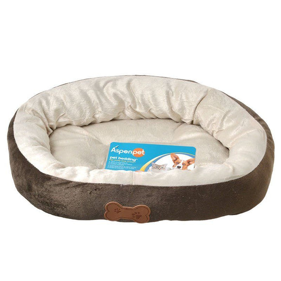 [Pack of 2] - Aspen Pet Oval Nesting Pet Bed - Brown 20